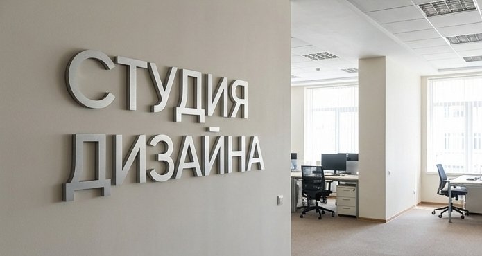 Объёмные буквы без подсветки